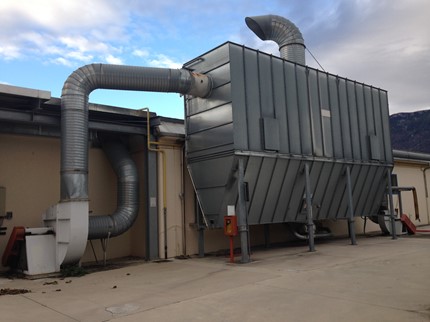 Filtro a maniche a scuotimento meccanico da 50.000 mc/h